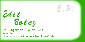 edit bolcz business card